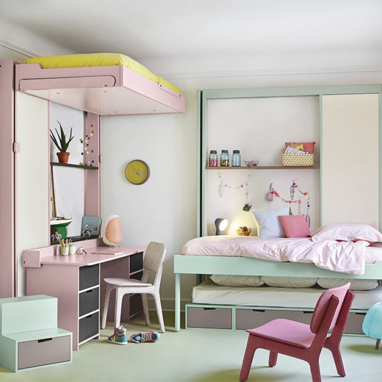 Letto a scomparsa: sistema a contrappeso - sollevato